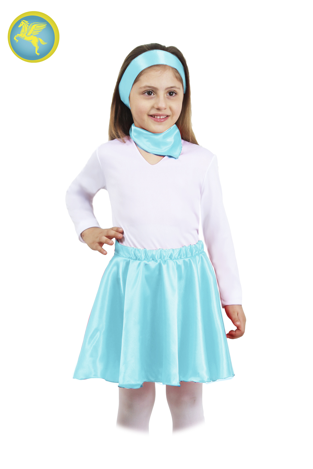 SET ANNI 50 CELESTE BAMBINA di RASO